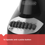 Countertop Blender with 5-Cup Glass Jar, Black